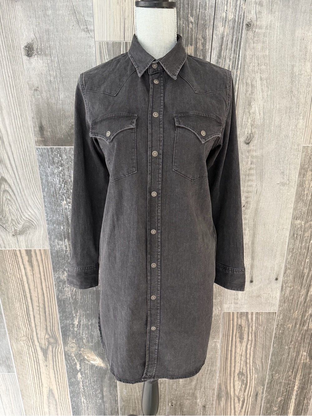 DIESEL De-Blanche shirt dress in black